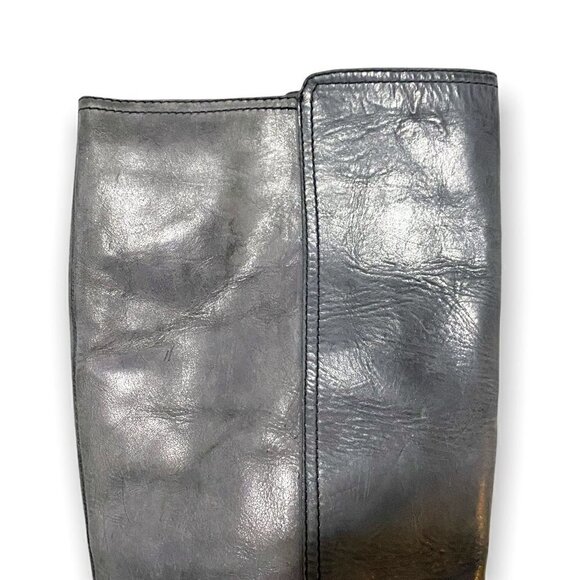 Chloe boots Grey Leather Knee High Mid heel boot, Size 39.5 EU - Picture 11 of 14